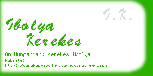 ibolya kerekes business card